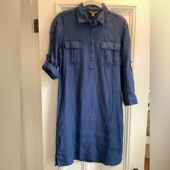 Tommy Bahama | Dresses | Tommy Bahama Chambray Blue Linen Shirt Dress Size  Xxs | Poshmark